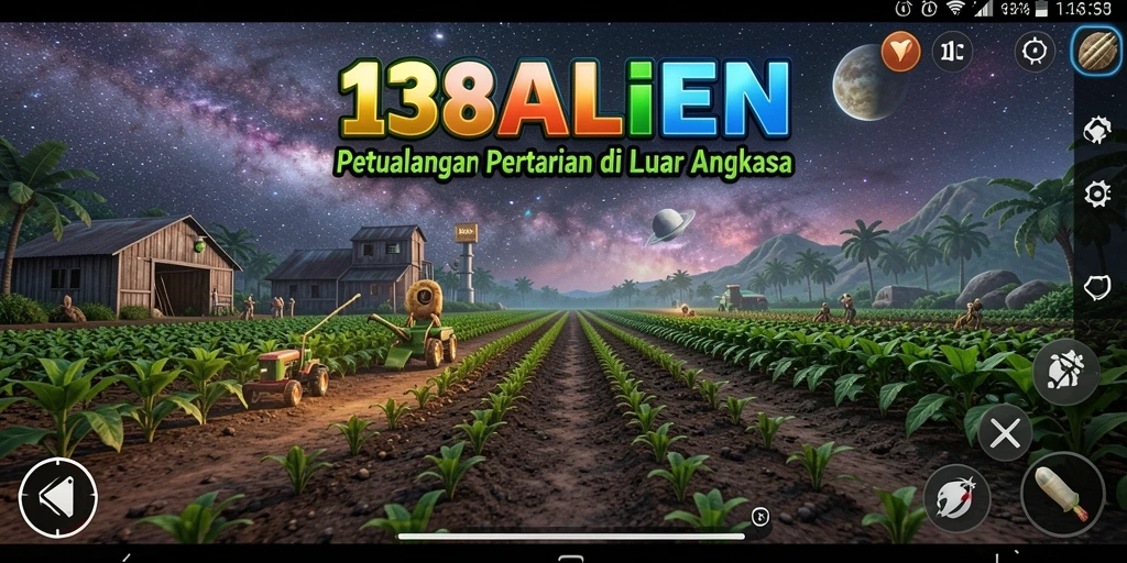 Tampilan gameplay menarik dari 138ALIEN dengan fitur pertanian yang interaktif.
