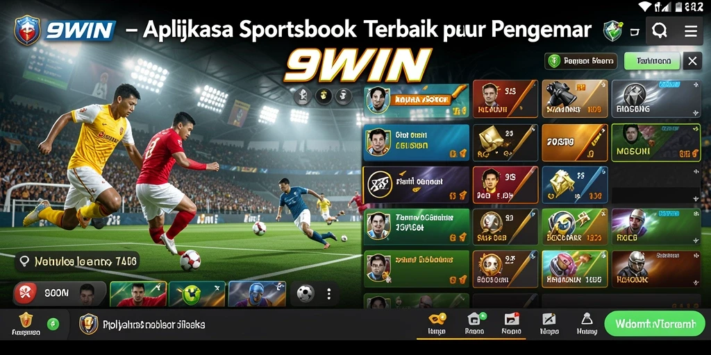 Screenshot utama 9WIN menunjukkan antarmuka taruhan yang menarik dan interaktif.
