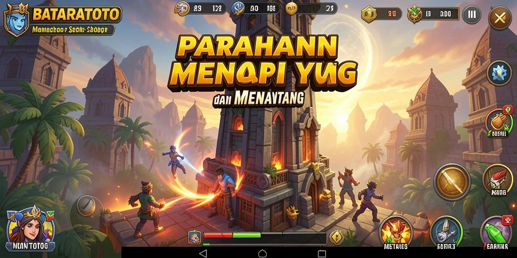 Tampilan gameplay Tower Defense di BATARATOTO yang menegangkan.