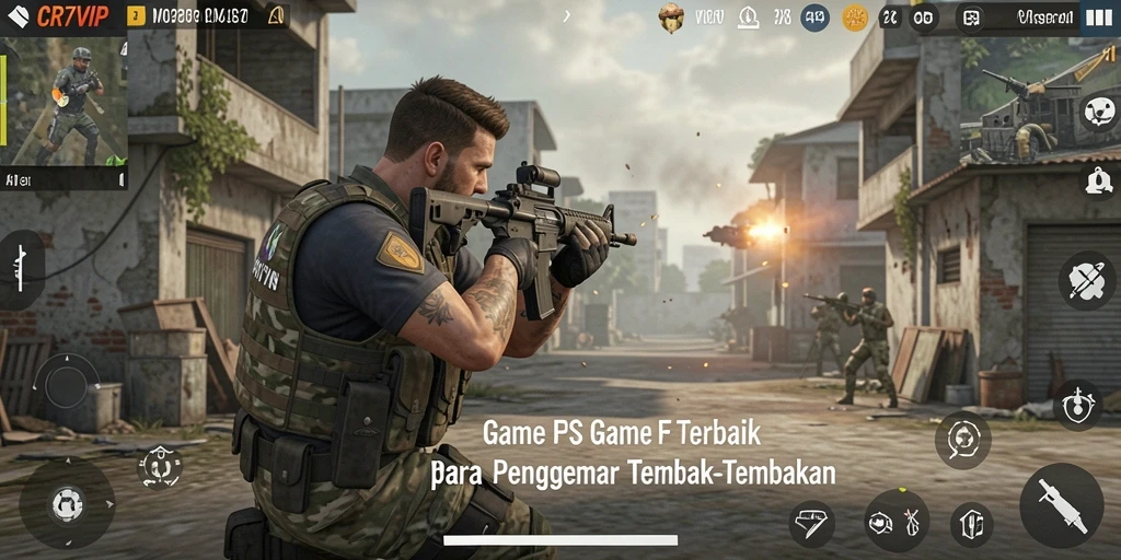 Screenshot CR7VIP menampilkan aksi cepat dalam pertempuran FPS.