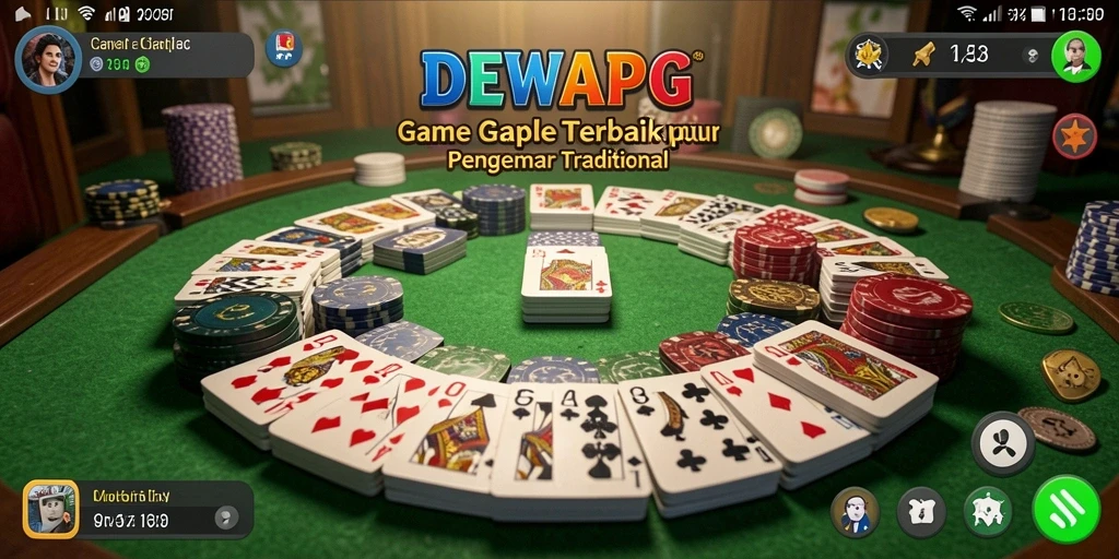Tampilan gameplay seru DEWAPG saat bermain Gaple.