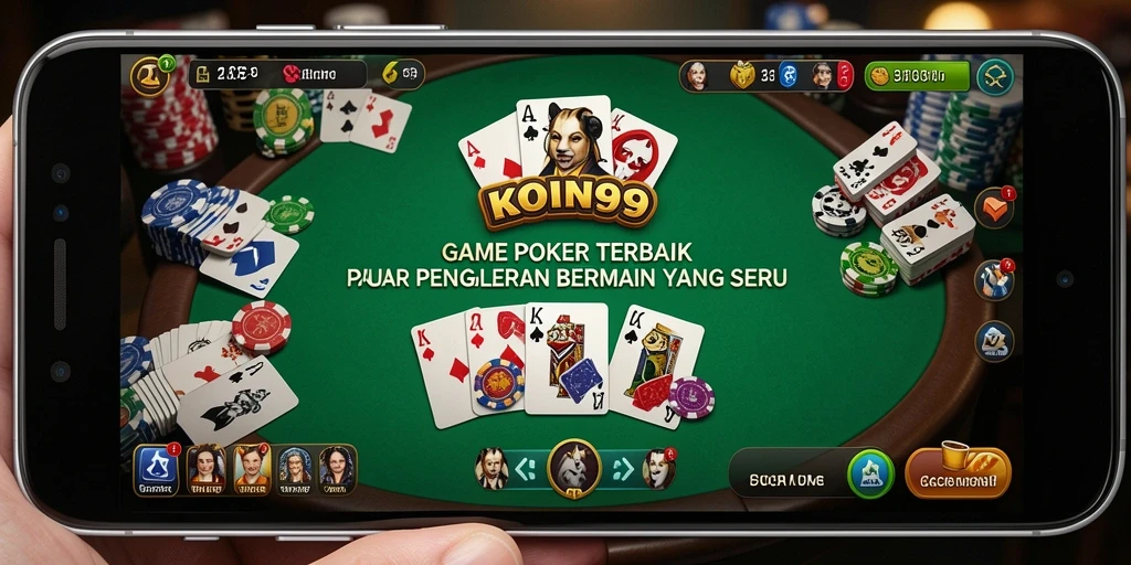 Tampilan gameplay KOIN99 dengan suasana Poker yang menegangkan.