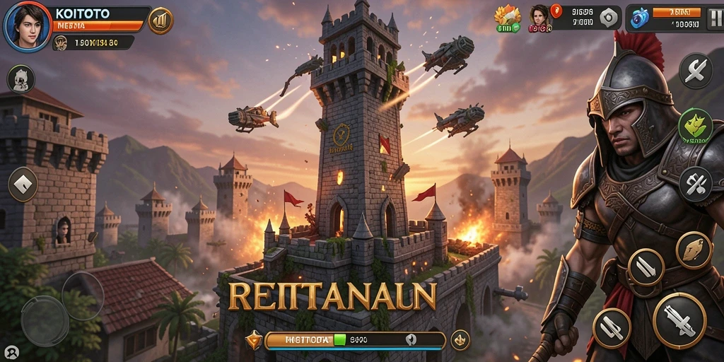 Gameplay seru dan menegangkan dalam KOITOTO saat menghadapi gelombang musuh.