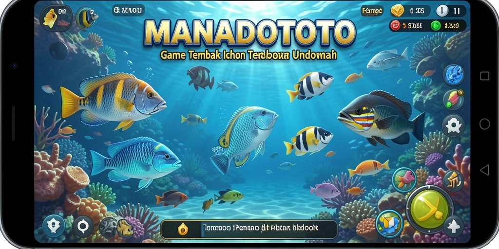 Gameplay seru dan menegangkan dalam MANADOTOTO saat membidik ikan.