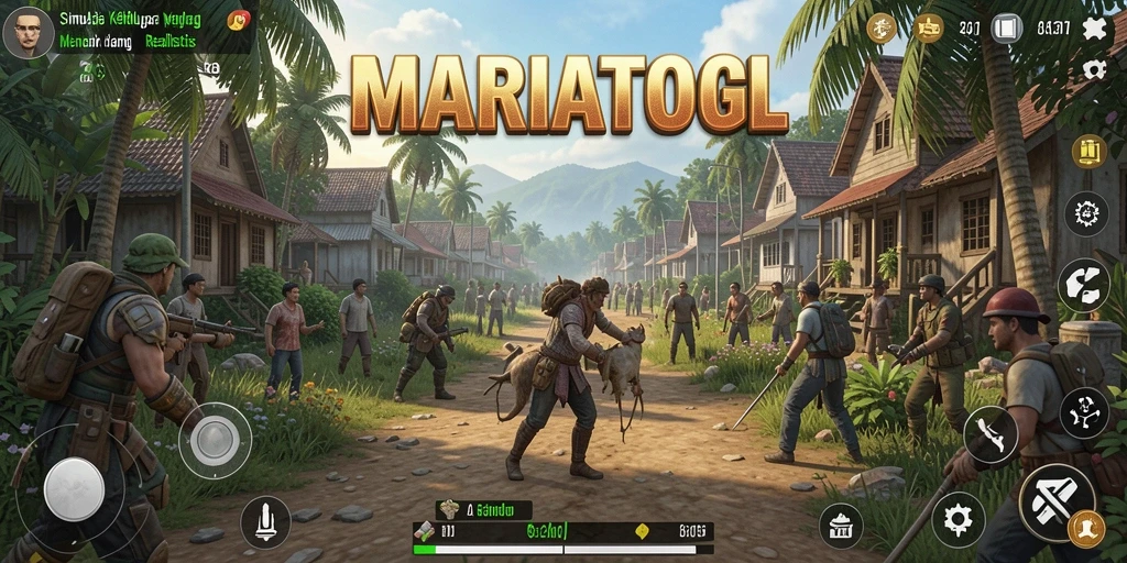 Tangkapan layar utama <strong>MARIATOGL</strong> menunjukkan gameplay menarik dan interaksi karakter.