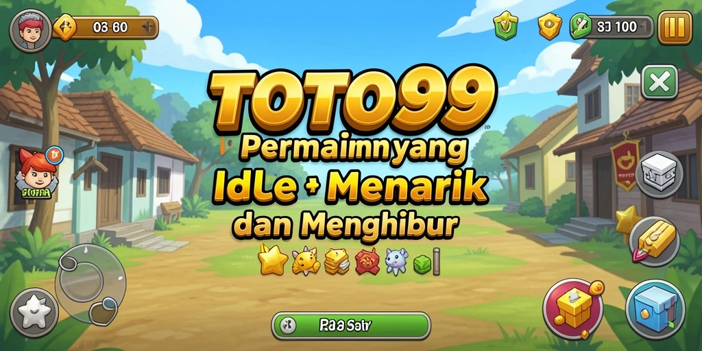 Screenshot utama TOTO99 menunjukkan karakter mengumpulkan sumber daya dalam gameplay Idle.
